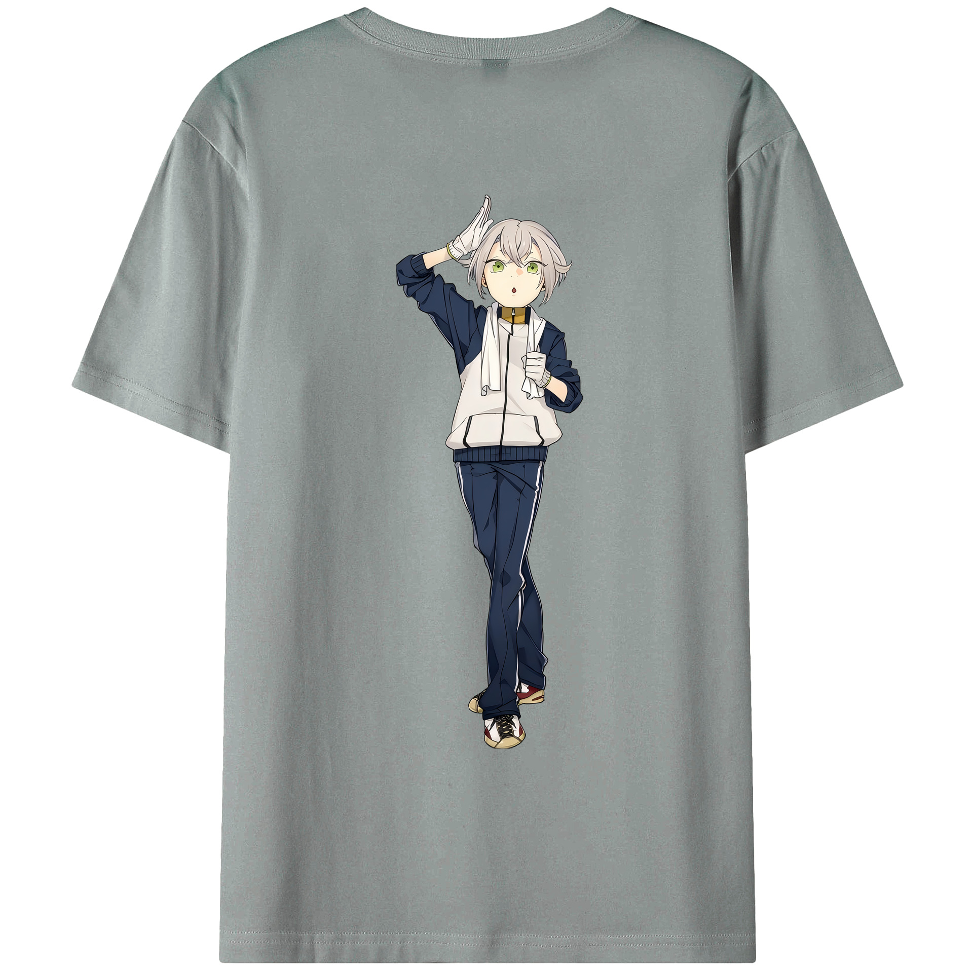 （画像用） 刀剣乱舞 Touken Ranbu 綿100％ メンズ半袖Tシャツ（バックプリント） 通気性